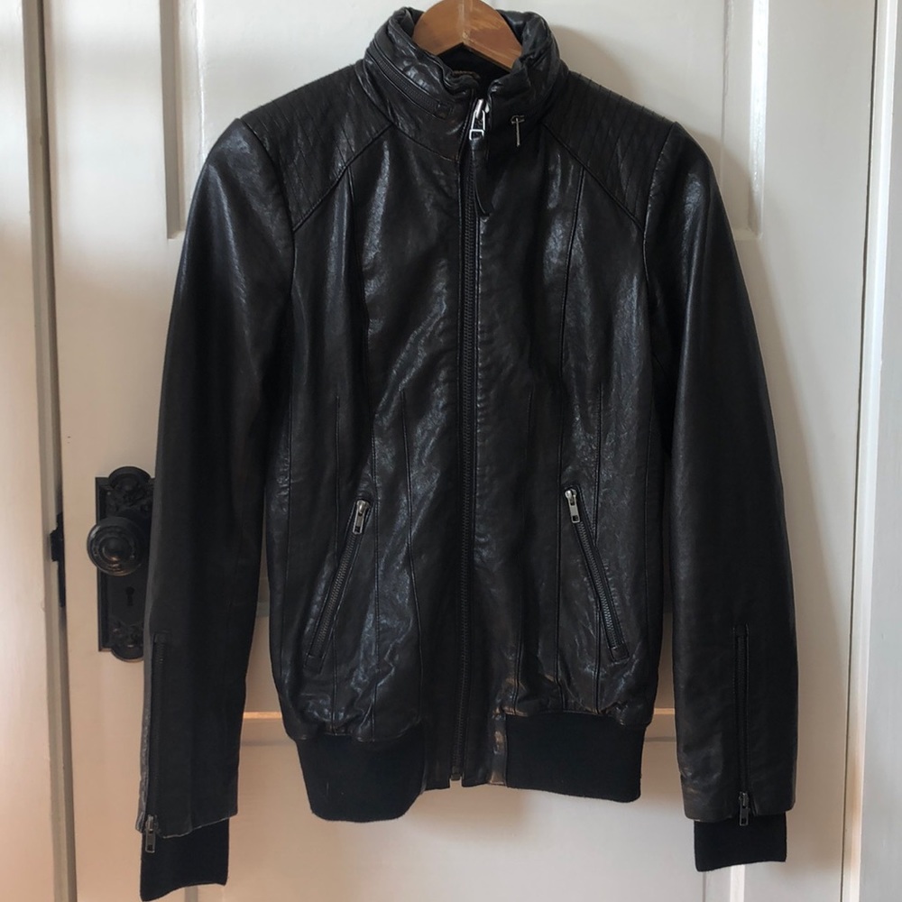 Mackage leather moto jacket